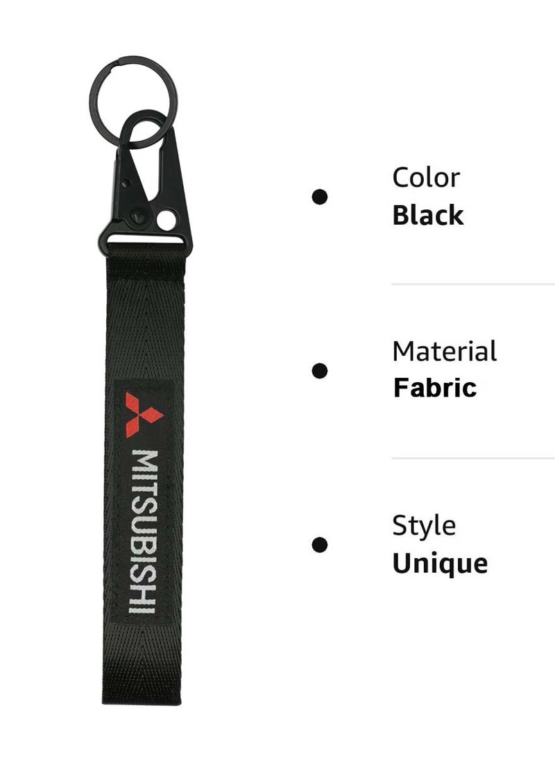 Mitsubishi - Premium Type Fabric Strap Keychain Car Key Chain, Home Keychain 1pcs Mitsubishi - Image 1