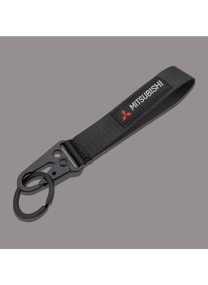 Mitsubishi - Premium Type Fabric Strap Keychain Car Key Chain, Home Keychain 1pcs Mitsubishi - Image 1
