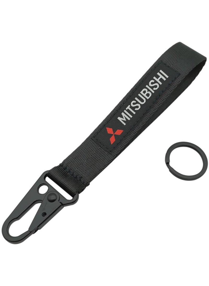 Mitsubishi - Premium Type Fabric Strap Keychain Car Key Chain, Home Keychain 1pcs Mitsubishi - Image 1