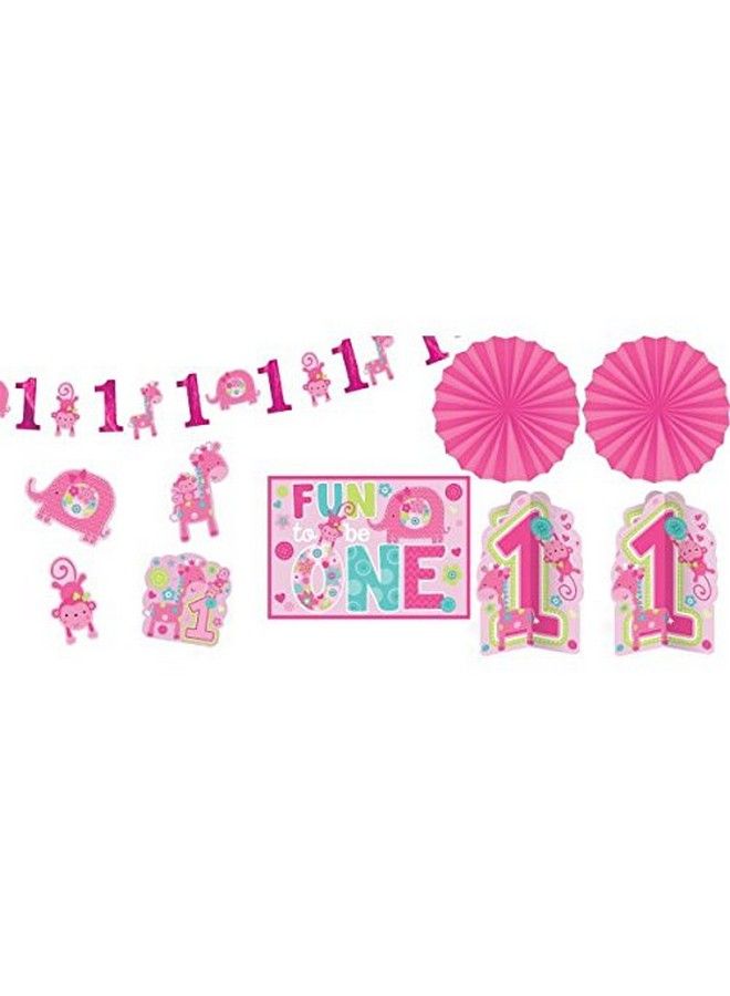 Amscan One Wild Girl 1St Birthday Room Decorating Kit, Large, Pink - Image 4