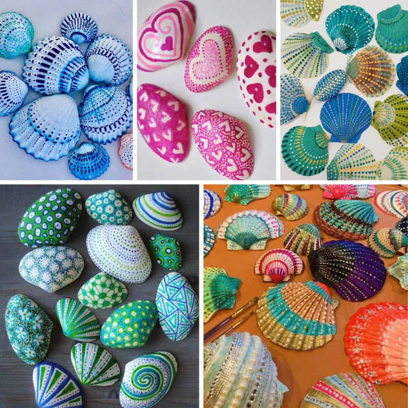ASBEFORE 30Pcs Sea Shells, 2''-3'' Natural Scallop Crafts - DIY Beach Seashells Decorating Painting Ocean Themed Party Wedding Shell Bowl Jewelry Holder - Image 3
