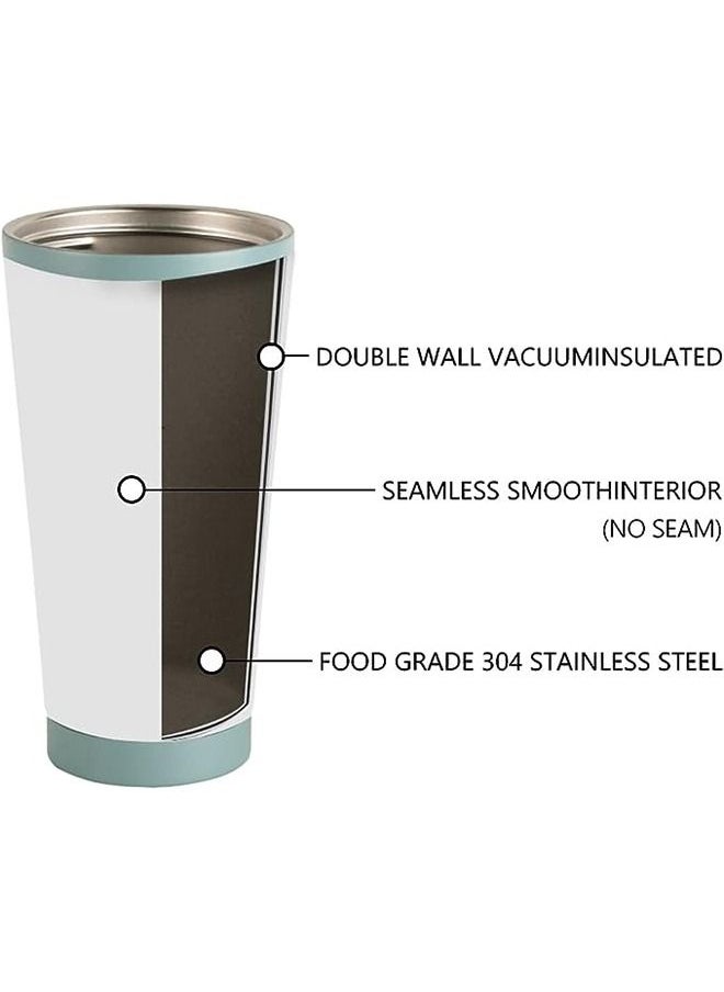 Arabest - 304 Stainless Steel Insulated Mug with Cleaning Brush and Straw,Modern Insulated Travel Mug,Vacuum Insulated,Durable Stainless Steel Coffee Mug for Sports/Wedding/Business/Home(Green) - Image 1