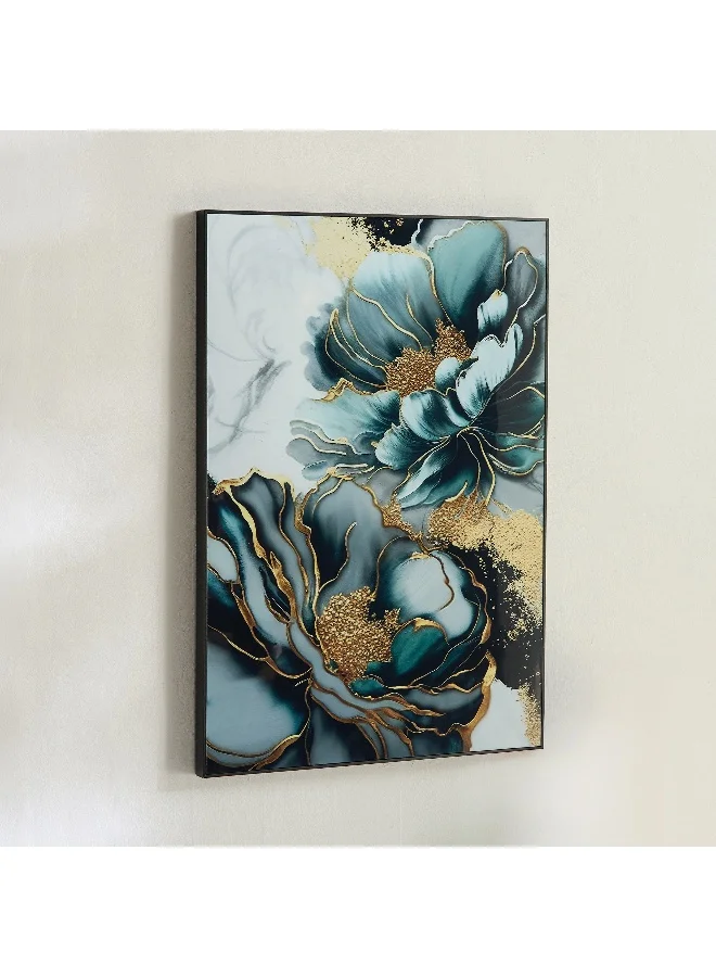 Home Box Cyprus Odean Floral Framed Picture - 50x70x2.5 cm