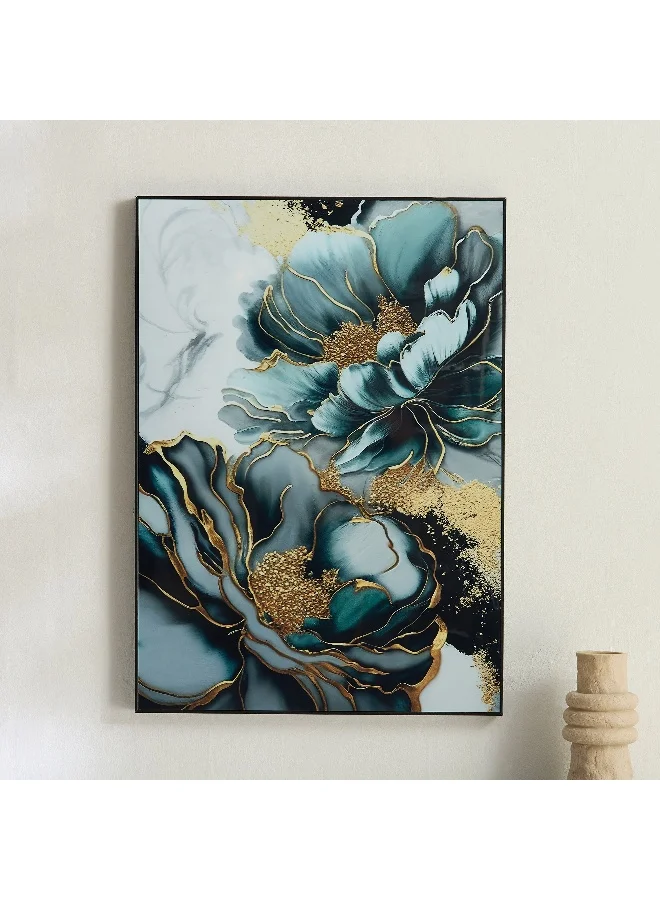 Home Box Cyprus Odean Floral Framed Picture - 50x70x2.5 cm