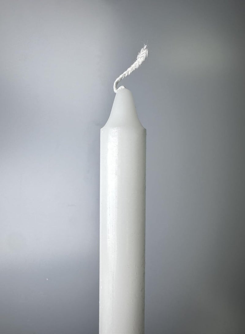 Home zone 8Pcs White Dinner Table Candles Tall Candlesticks Household Candle Stick for Wedding, Dinner - Image 3