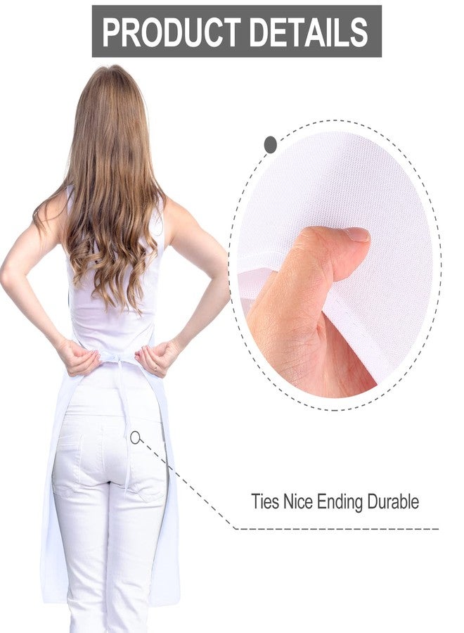 تاربوب مآزر Tarpop مكونة من 24 قطعة، مآزر للجنسين، مآزر تجارية مقاومة، مآزر مطبخ وشواء وأعمال يدوية، مآزر للطهاة من النساء والرجال (أبيض) - Image 4