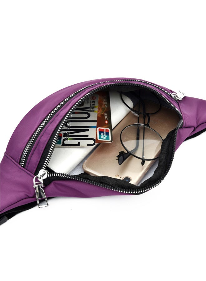 Sports Waist Bag Men's And Women's Waterproof Mobile Phone Bag Korean Fashion Waist Bag Leisure Large Capacity Waist Bag Wholesale-Color:Brown - Image 5