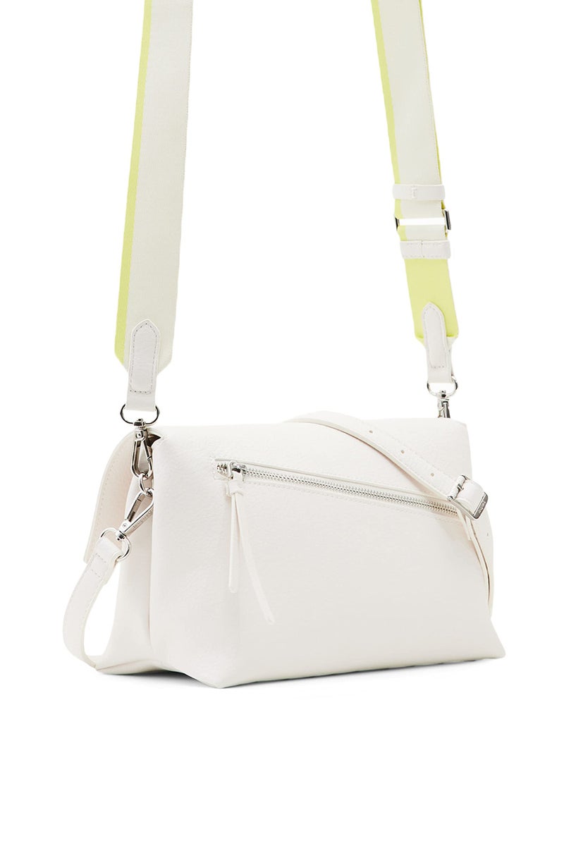 Desigual Accessories PU Across Body Bag, White - Image 3