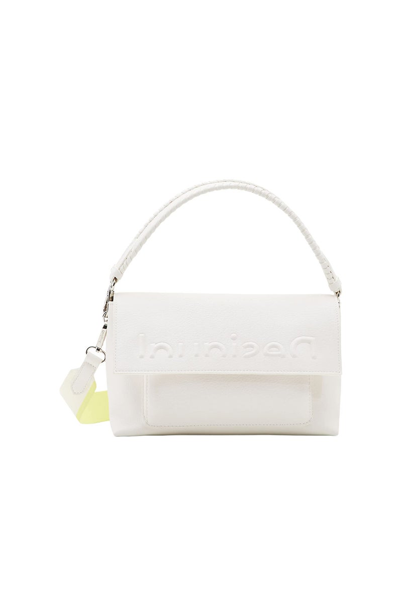 Desigual Accessories PU Across Body Bag, White - Image 5