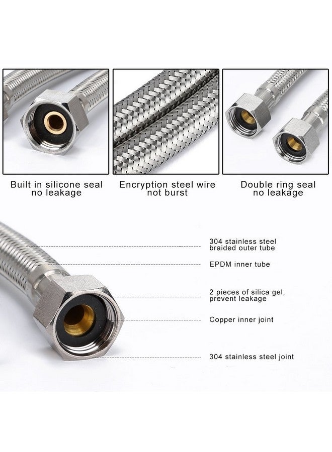 ALTON ALT2005, SS-304 Grade 18-INCH, Connection Pipe, Grey (2-Piece Set)