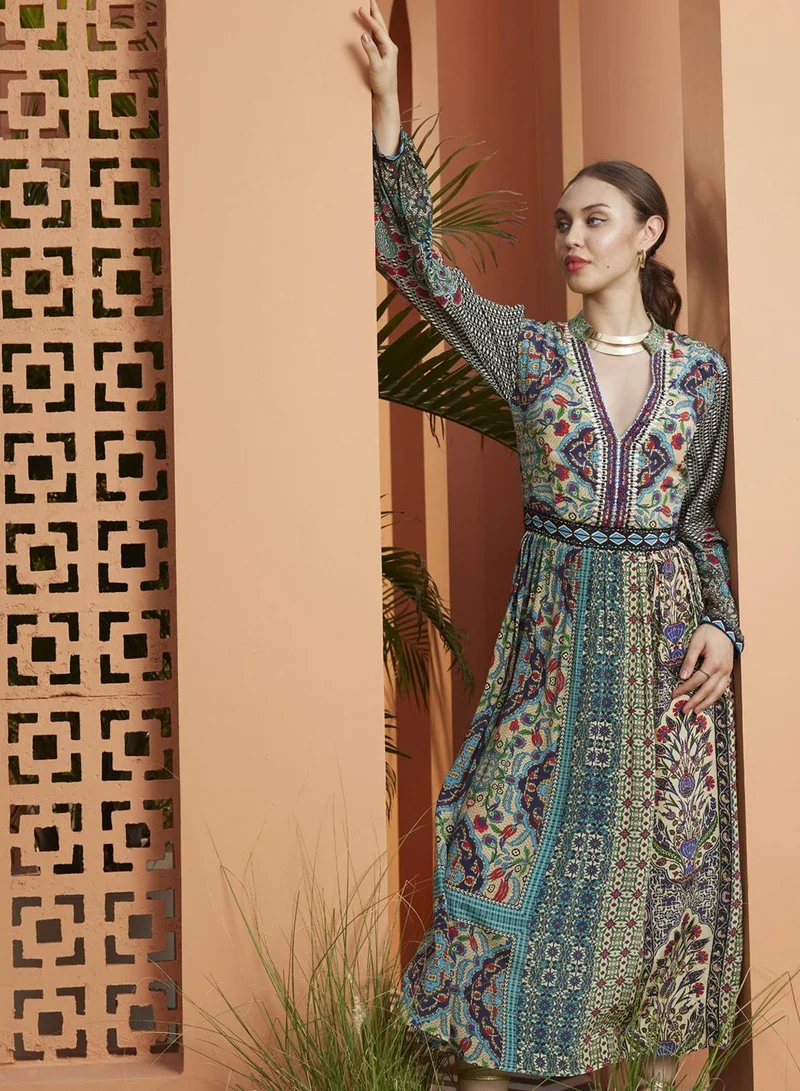 بهاني بواسطة جيوتي MUNSELL BLUE MAXI DRESS