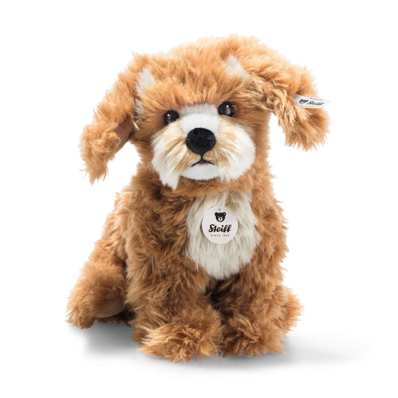 Steiff Curlie Cockapoo Cuddly Toy, Cute Stuffed Toy with Plastic Eyes, Children, Boys & Girls, Soft Toy 24 cm, Light Brown, 076909 - Image 1