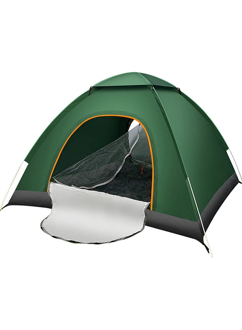 DubaiGallery خيمة لشخصين للتخييم محمولة مقاومة للماء إعداد تلقائي سهل خيمة بأبواب مزدوجة خيام قبة خفيفة الوزن مناسبة للمشي لمسافات طويلة وتسلق الجبال والسفر - Image 2