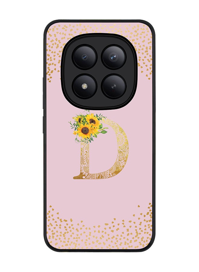 Stylizedd For Xiaomi Redmi Note 15 Pro+ / Poco M8 Pro Case,Slim fit Camera Protection, Shockproof Thin Phone cover  - Custom Floral Monogram - D  (Pink ) - Image 1