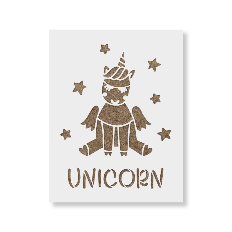 Stencil Revolution Unicorn with Stars Stencil - Easy-to-Use for Dreamy, Imaginative Artworks, Unicorn with Stars Stencil Template - Image 1