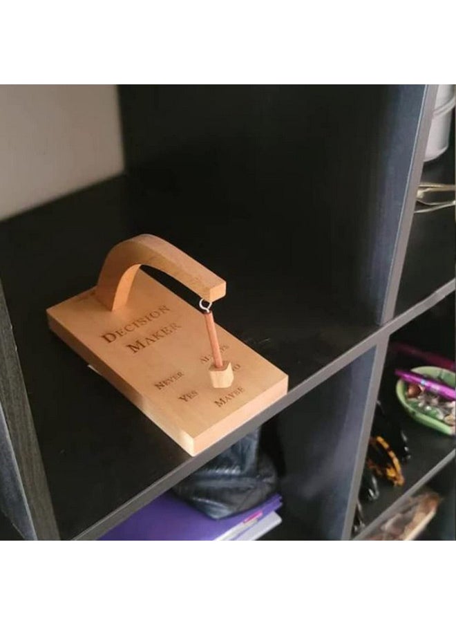 Creative Magnetic Decision Maker Wooden Decision Maker Magnetic Swing Pendulum Decision Desk Tabletop Game Toy Magnetic Wobbler Swing The Pendulum And Find The Answer To Your Question