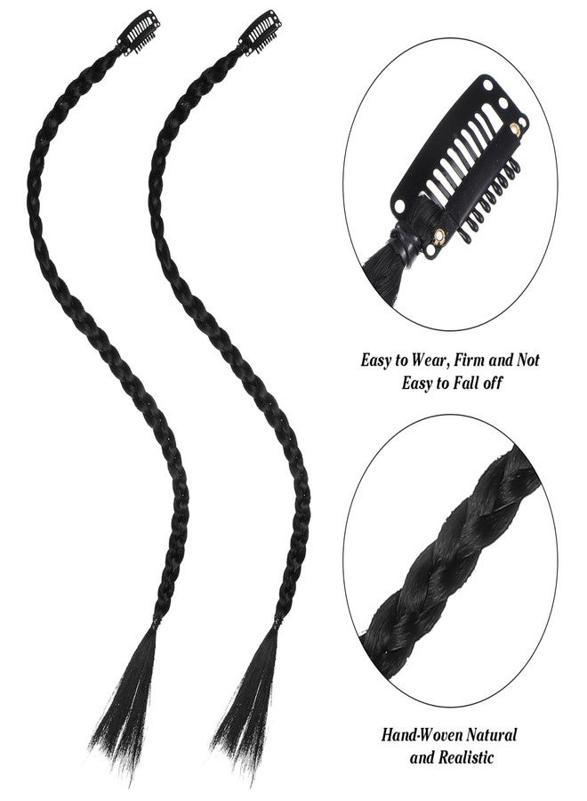 SAFIGLE Clip in Braided Hair Extensions Long Side Braids Hair Piece for Women Stylish Braid Wig Clip in Extensions for Daily Wear and Special Occasions - Image 5