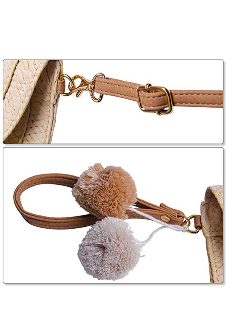 SYOSI Women's Straw Clutch Purse Summer Beach Bags Envelope Wallet Woven Handbags - Image 5