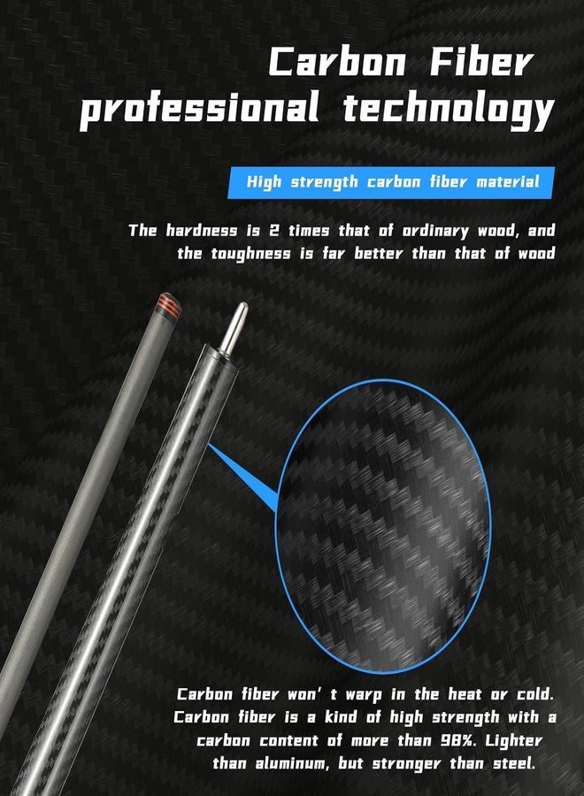 CROWN ME Carbon Fiber Break Pool Cue Stick 20OZ Weight, 13mm Tip Break Carbon Fiber cue, 58" Cue Stick - Image 4