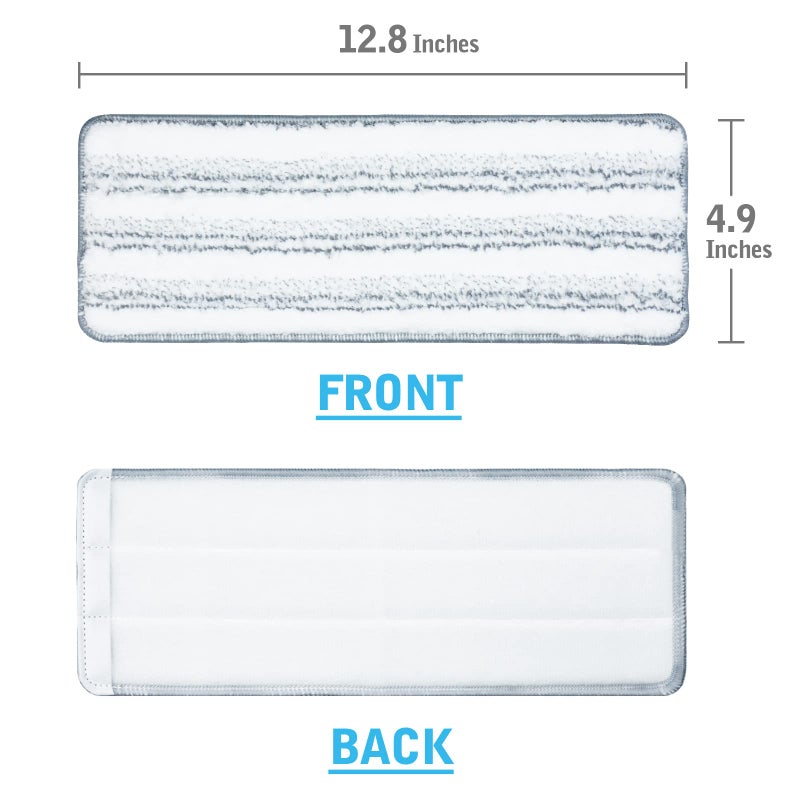 BOSHENG Flat Mop Pads, Mop Replacement Pads, Stronger Absorbent Microfiber Mop Pads, Machine Washable Pads, Refill 3 Packs - Image 5