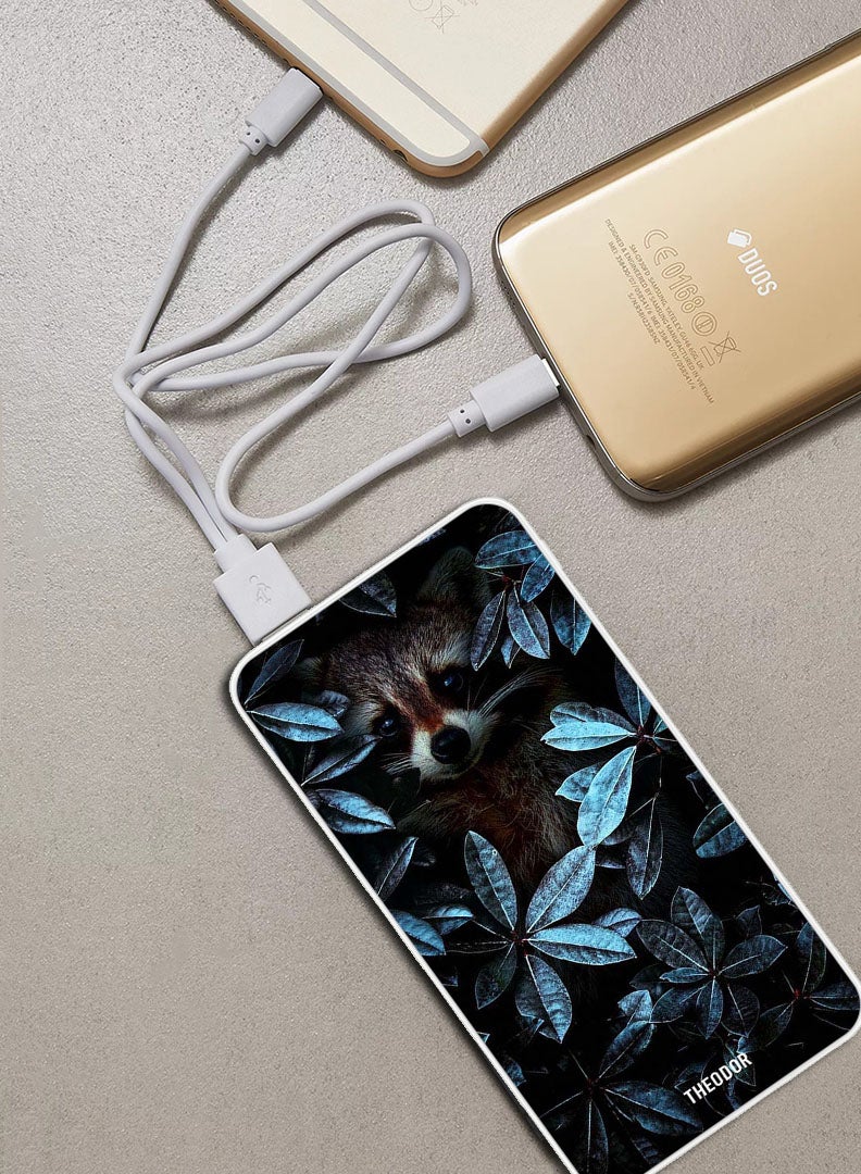 Theodor 10,000 mAh Super Fast Charging Ultra Compact Power Bank with Quick Charge & Power Delivery, Portable Charger For iPhone and Android Animal Between Leaves - Image 2