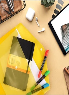 Gerenic 6 Pack Clear Document Folders File Envelopes with Label Pocket and Snap Button for Home Work Office Organization  - Image 5