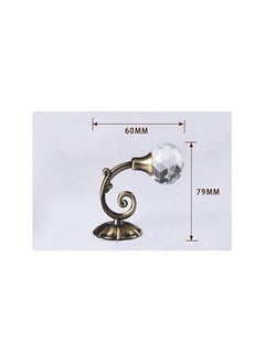 Generic Pair(2PCS) Silver Round Head Crystal Curtain Hook Door Wall Window Hanger Hook Tieback Household Office School Fixed Decoration Hanging Tools for Curtain Towel Clothes  - Image 4