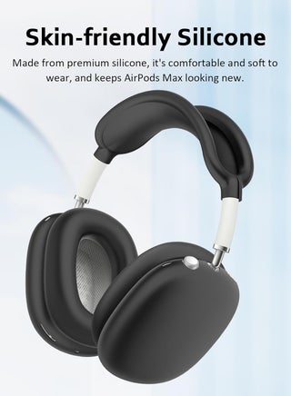 Silicone Case Cover for AirPods Max 1/2 Gen(2026/2024/2020) Headphones, Airpods Max Ear Cup Covers/Ear Pad Case Cover/Headband Cover/Max Headband Pad, 4 in1 Accessories for AirPods Max 1/2 Gen(2026/2024/2020) (Black) - view 4