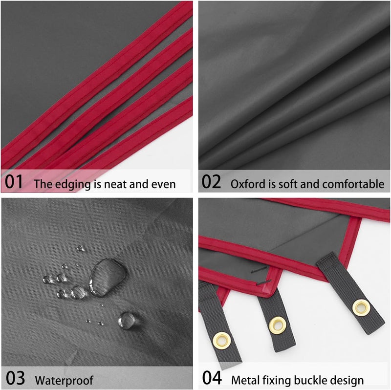 Wind Tour Portable Multifunctional Outdoor Camping Tarp Groundsheet Footprint Lightweight Floor and Ground Tarps for Camping Hiking with Carry Bag (86.6" x 86.6") - Image 3