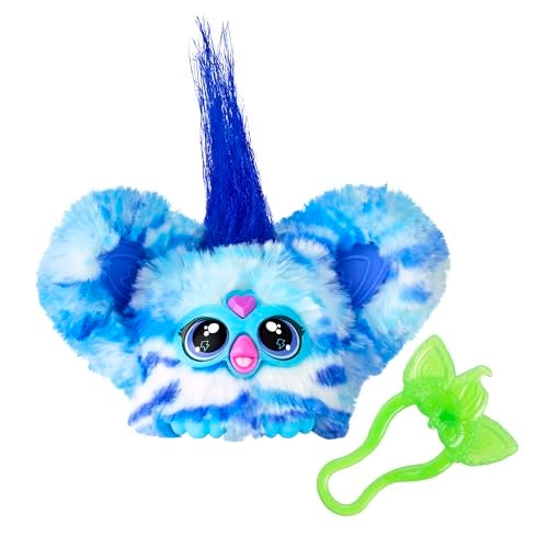 Furby فوربي فوربلتس أوه-كو صديق صغير، موسيقى روك، يتحدث فقط بالفوربيش، ألعاب قماشية إلكترونية للبنات والأولاد، حيوانات أليفة تفاعلية، أزرق وأبيض، هدايا العودة إلى المدرسة، للأعمار 6 سنوات فما فوق - Image 1