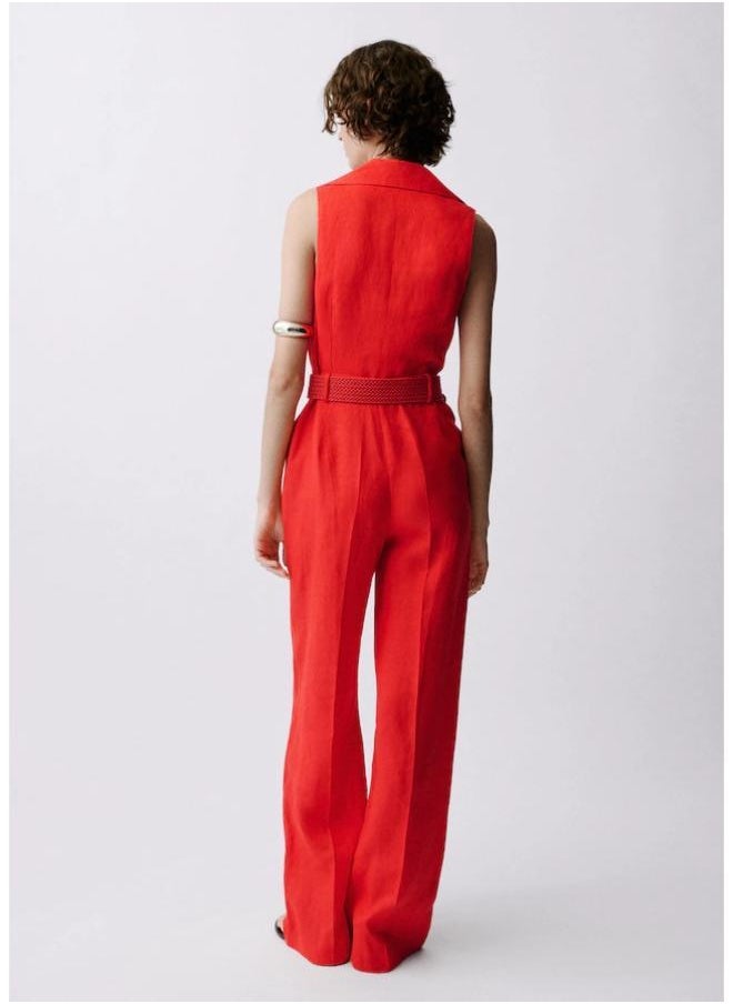 MANGO Belt Shirt Jumpsuit  - Image 2