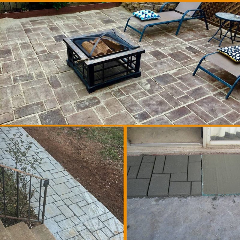 Avalution Plus Size 20"x20"x1.8" Walk Maker Reusable Concrete Pathmate Stone Mold Stepping Stone Paver Lawn Patio Yard Garden DIY Path Maker Paving Moulds(8 Grid) - Image 5