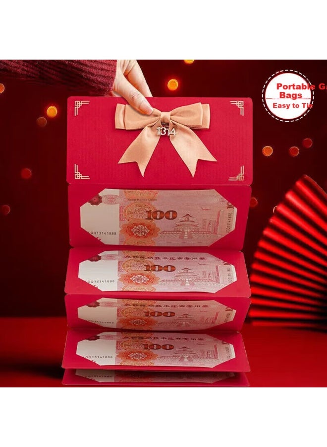 Green Reed Qingwei Proposal Confession Ceremony Feeling Folding Red Packet For Sending Boys And Girls Birthday Gifts Butterfly Knot 1314 Style 10 Card Slots - Image 1