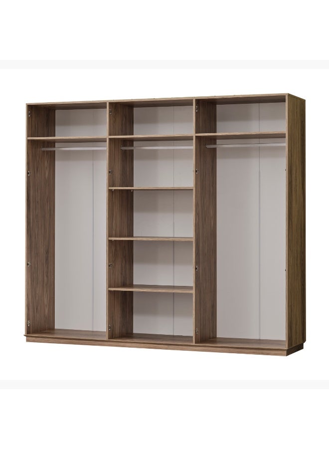 Home Box Leona 6-Door Wardrobe with 2 Reflective Mirrors  - Image 3