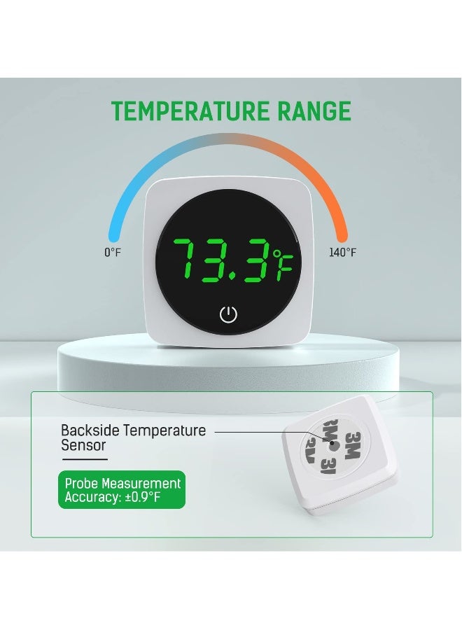 Digital Aquarium Thermometer, LED Display Thermometer for Aquarium Fish Tank Accurate Temperature Sensor High Accurate to ±0.9°F Fish Tank Thermometer with LED touch screen  - Image 3