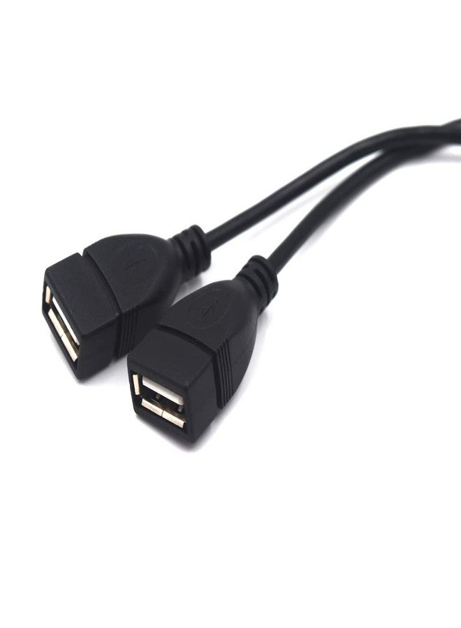 Kework 12 Inch Right Angle USB 2.0 Splitter Cable, USB Extender 1 Male to 2 Female HUB Extension Cord - Image 4