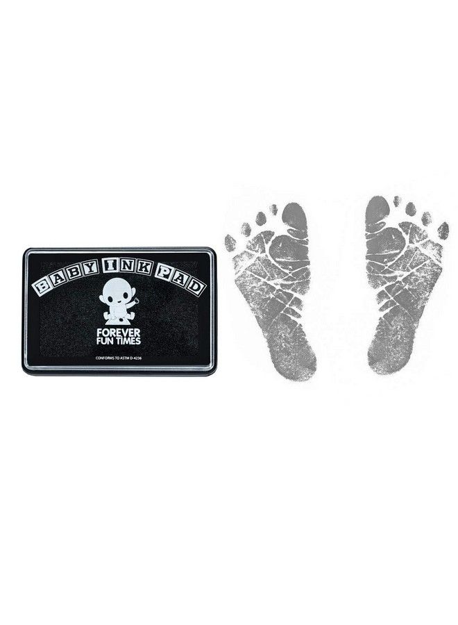 Forever Fun Times Baby Hand And Footprint Kit By Forever Fun Times ; Get Hundreds Of Detailed Prints With One Baby Safe Ink Pad ; Easy To Clean And Works With Any Paper Or Card ; Clean And Safe (Small Black) - Image 2