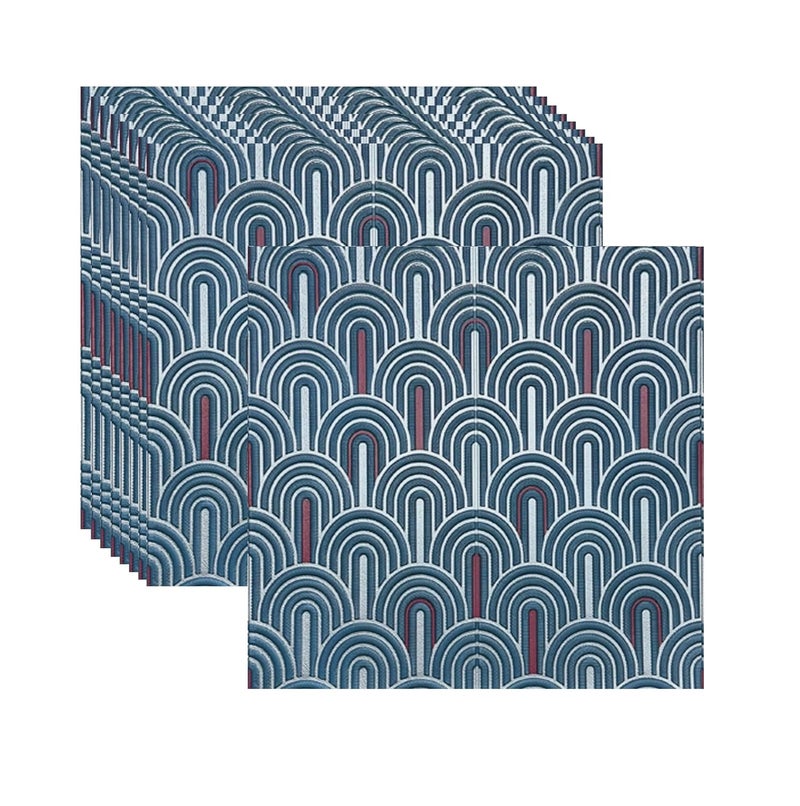 DRONTER 3D PE Foam self Adhesive Silver Blue Design Wall Stickers/DIY Wallpaper for Home Hotel Living Room Bedroom Cafe Decor DIY Wall Paper 70x70cm Decorative Wallpaper (Silver Blue) - Image 1