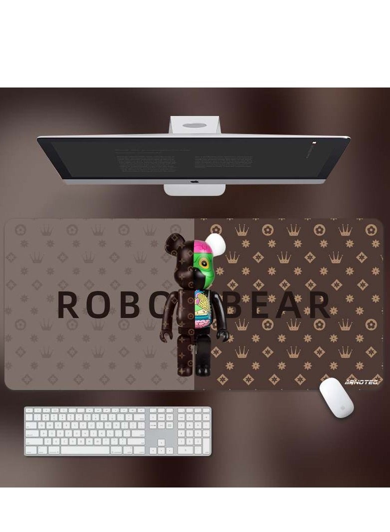 ARNOTEC لوحة ماوس ألعاب كبيرة الحجم للكمبيوتر المحمول من Bearbrick (30 × 80 سم) لوحة ماوس مضادة للانزلاق ولوحة مفاتيح كبيرة ولوحة ماوس مكتب بحواف مخيطة - Image 2