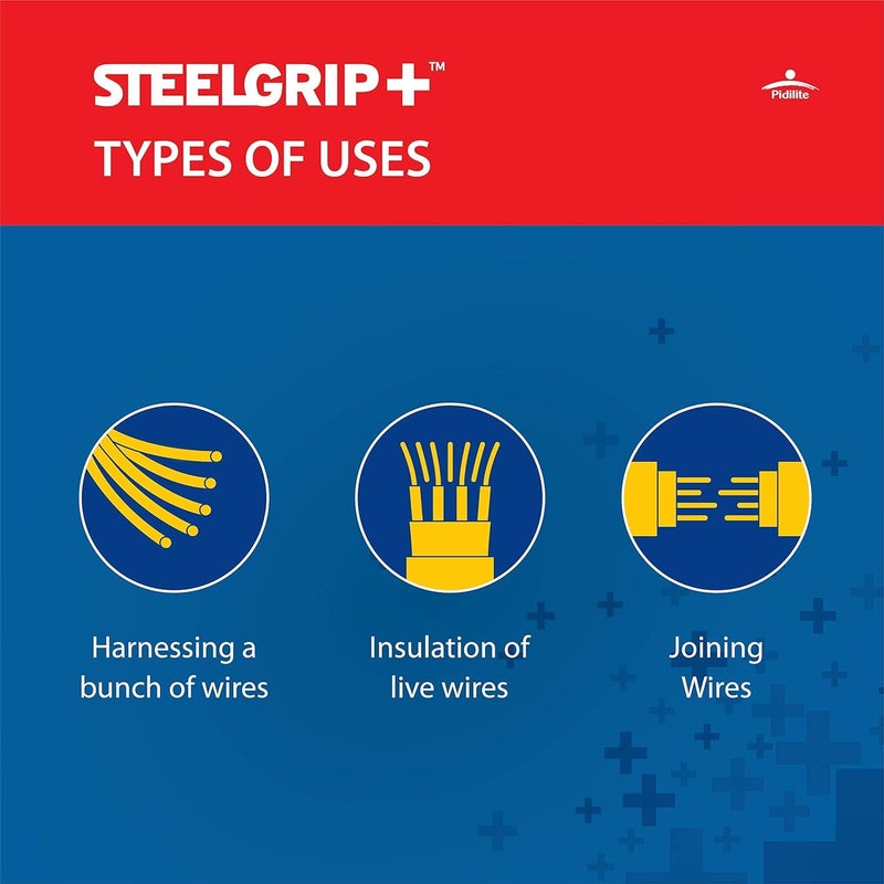 Pidilite Steelgrip Self Adhesive PVC electrical Insulation Tape (Color May Vary) - 6m,Pack of 15 - Image 2
