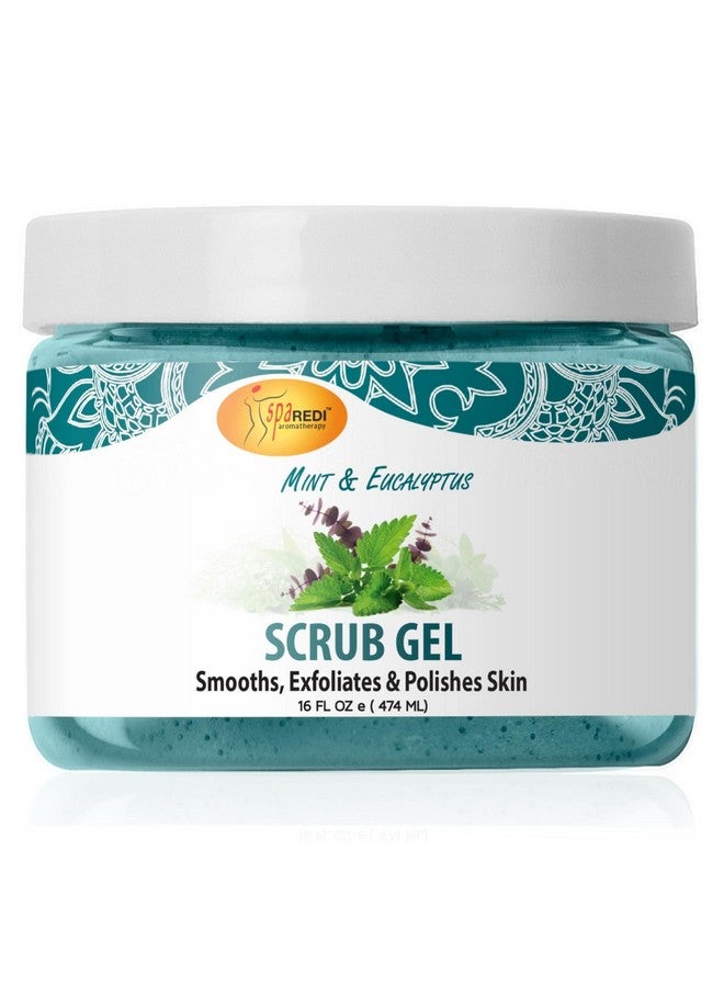 سبا ريدي مقشر جل الخفاف بالنعناع والأوكالبتوس 16 أونصة مانيكير وباديكير ومقشر للجسم غني بحمض الهيالورونيك والأحماض الأمينية والبانثينول ومستخلص السنفيتون - Image 1