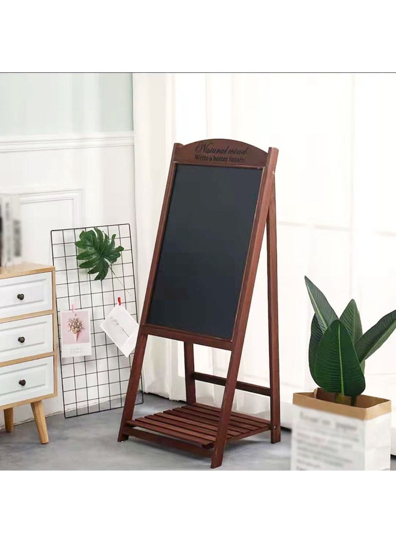Wooden Balckboard Hand Writing With Flower Pot Holder Free Standing Display Stand Ideal For Restaurants Menu Wedding Party  - Image 1
