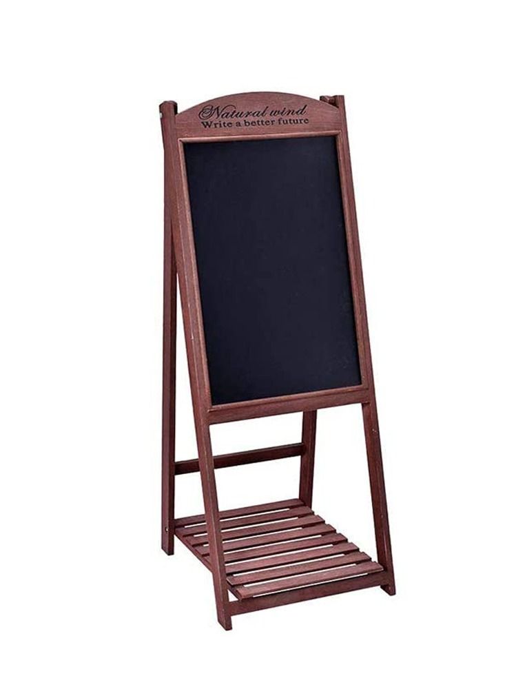 Wooden Balckboard Hand Writing With Flower Pot Holder Free Standing Display Stand Ideal For Restaurants Menu Wedding Party  - Image 3