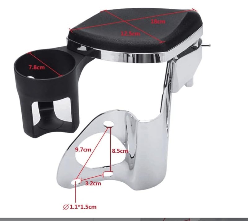 FIASRAC Comfortable Passenger Armrests with Cup Holder Fit for Harley Touring Electra Glides Road Glide Ultra and Tri Glide 2014-2023 - Image 5