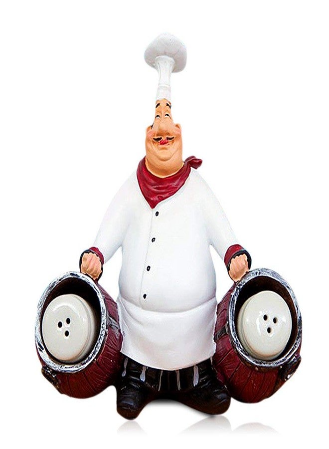 SMANTA French Decorative Chef Statues - Resin Home Decoration with Toothpick Holder for Country Cottage Decor & Gourmet Kitchen Decorations - Image 1