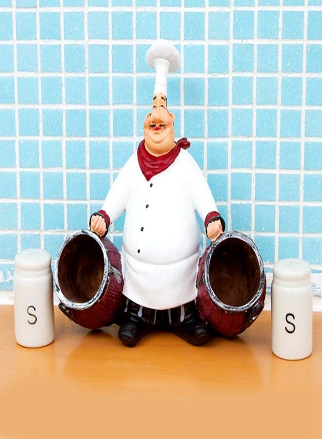 SMANTA French Decorative Chef Statues - Resin Home Decoration with Toothpick Holder for Country Cottage Decor & Gourmet Kitchen Decorations - Image 5