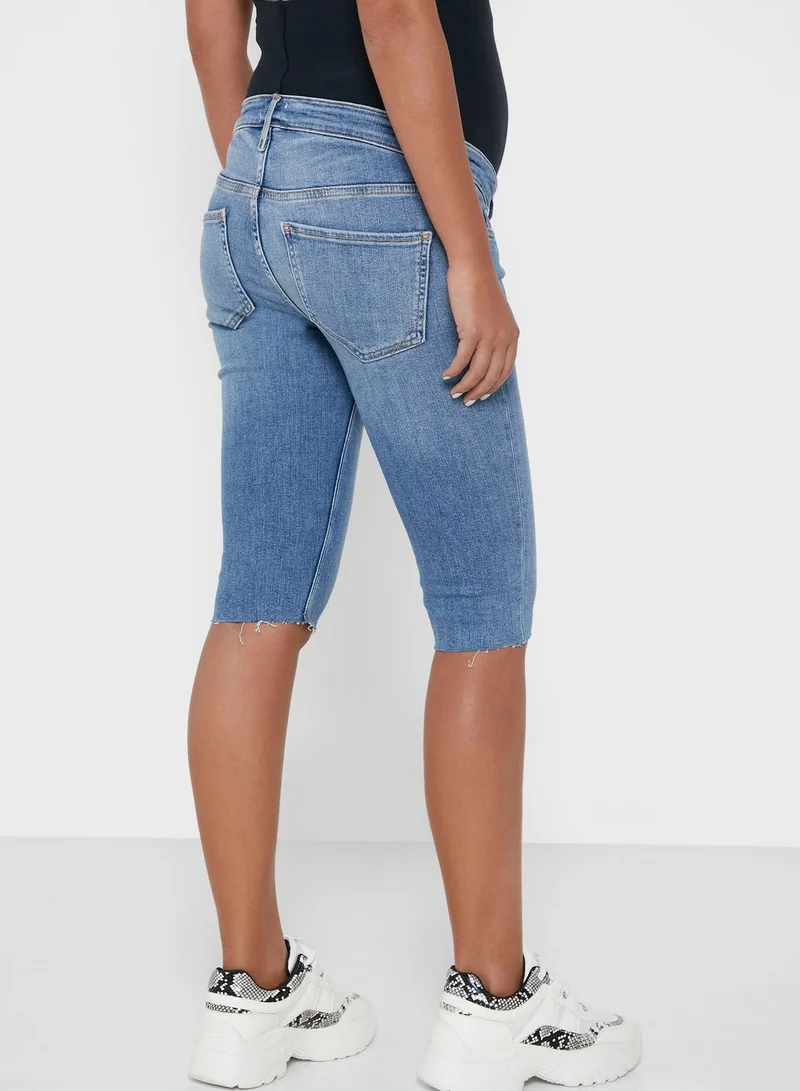River Island Maternity Denim Cycling Shorts