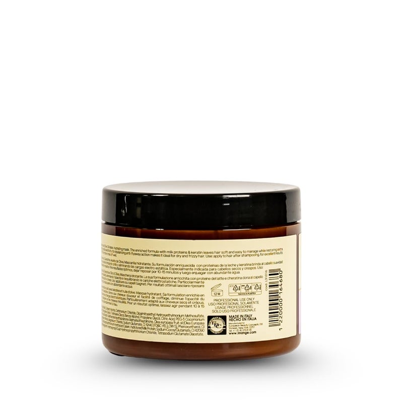 LINANGE Hydranourish Mask - Hydrating & Nourishing Milk, Keratin, and Olive Oil Hair Mask, 500ml / 16.9 oz. - Image 2