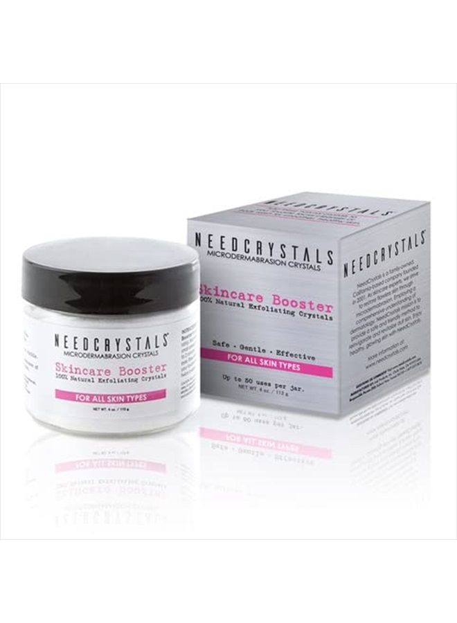NeedCrystals بلورات الميكرو ديرمابراشن 4 أونصات / 113 جرام. مقشر وجه DIY. مقشر طبيعي للوجه للبشرة الباهتة أو الجافة يحسن الندوب، الرؤوس السوداء، حجم المسام، التجاعيد، العيوب وملمس البشرة. - Image 1