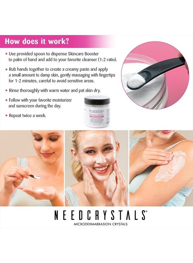 NeedCrystals بلورات الميكرو ديرمابراشن 4 أونصات / 113 جرام. مقشر وجه DIY. مقشر طبيعي للوجه للبشرة الباهتة أو الجافة يحسن الندوب، الرؤوس السوداء، حجم المسام، التجاعيد، العيوب وملمس البشرة. - Image 5